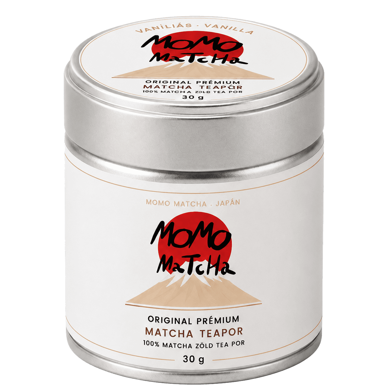 Vaníliás Momo Matcha fémdoboz
