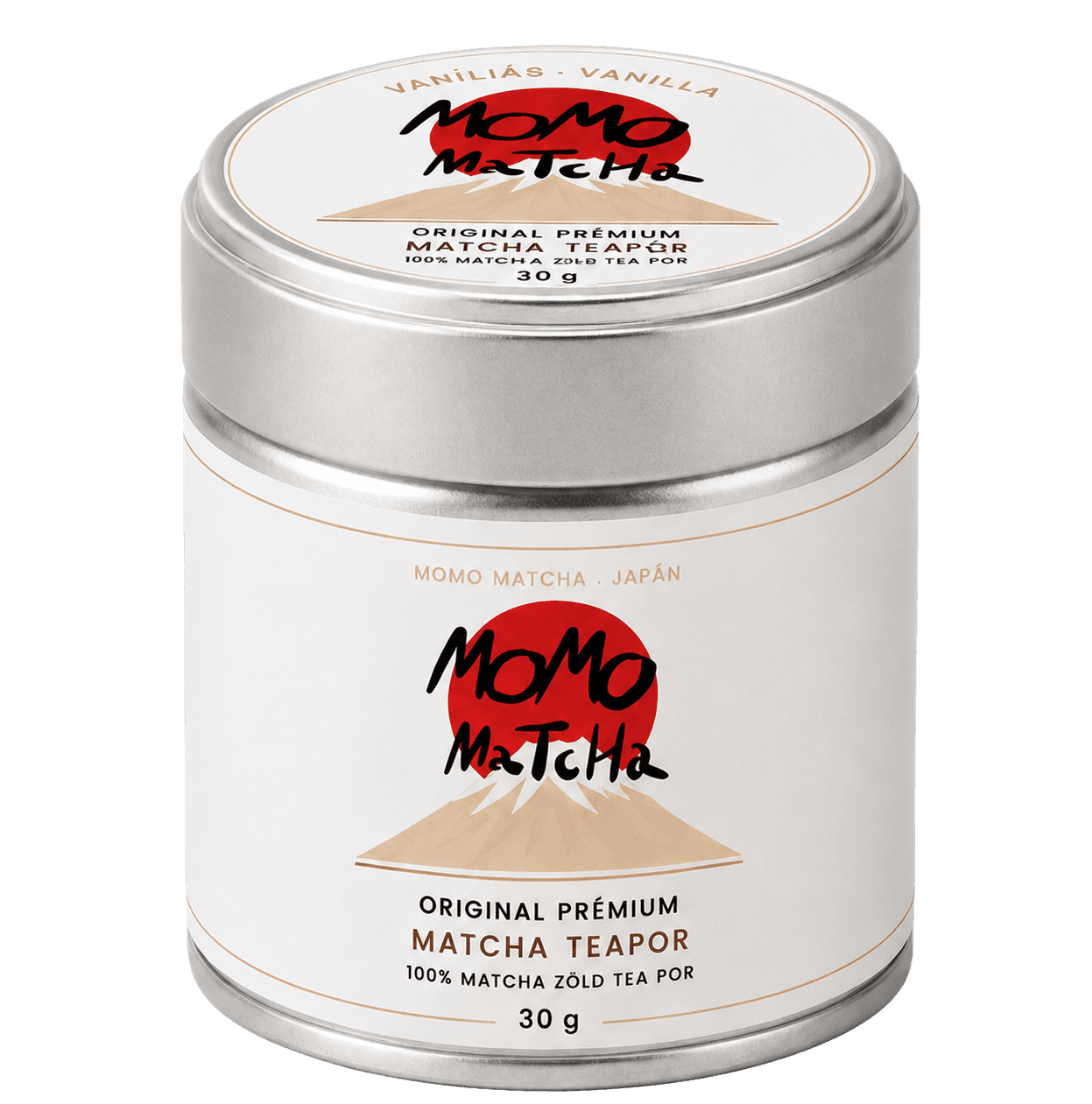 Vaníliás Momo Matcha fémdoboz
